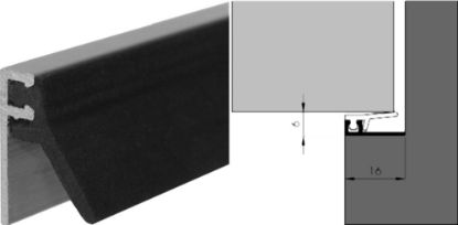 Afbeeldingen van KELFORT Tochtprofiel aluminium bu met spijkergaten