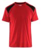 Afbeeldingen van BLÅKLÄDER T-shirt bi-colour 3379 rood/zwart L