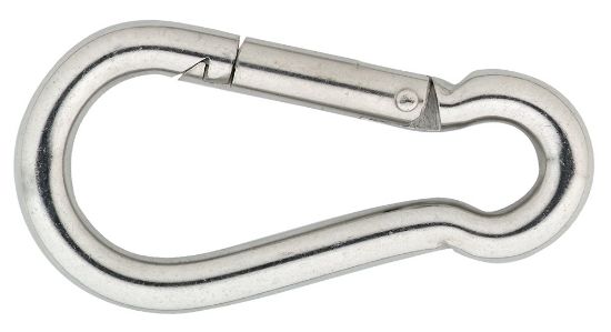 Afbeeldingen van DX Karabijnhaak C-DIN 5299 RVS316 140X12MM