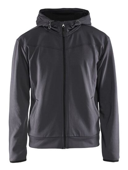 Afbeeldingen van BLÅKLÄDER Hoodie met rits 3363 medium grijs/zwart XL