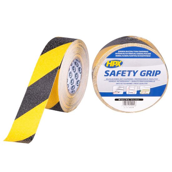 Afbeeldingen van HPX Anti-slip tape zwart/geel 50MM 18M