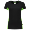 Afbeeldingen van TRICORP T-shirt bi-colour dames 102003 zwart/limoen M
