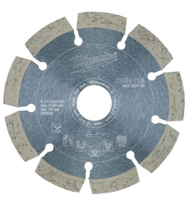 Afbeeldingen van MILWAUKEE Diamantzaagblad beton/baksteen DUH 115X22,23MM