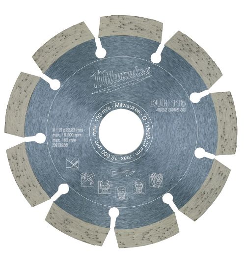 Afbeeldingen van MILWAUKEE Diamantzaagblad beton/baksteen DUH 115X22,23MM