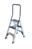 Afbeeldingen van ASC Dubbele trap 3 treden met beugel 0,75M stahoogte