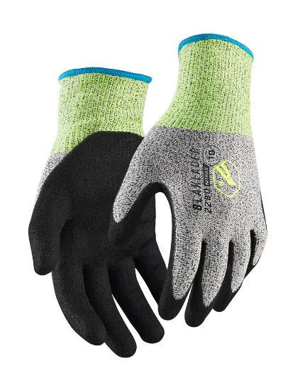 Afbeeldingen van BLÅKLÄDER Handschoen snijbestendig nitril-gecoat 2280 zwart/grijs melange 7