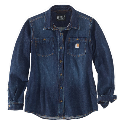 Afbeeldingen van CARHARTT Shirt lange mouwen denim dames 105492 zion L