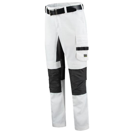 Afbeeldingen van TRICORP Schildersbroek Twill Cordura stretch 502016 wit/donkergrijs 24