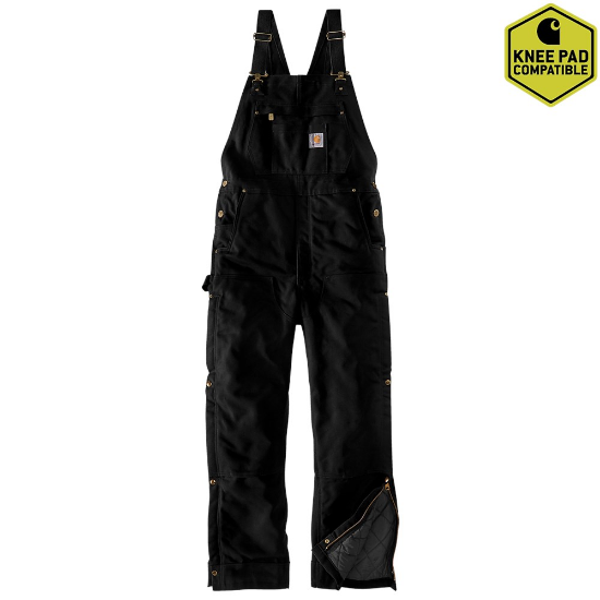 Afbeeldingen van CARHARTT Overall Amerikaans Duck gevoerd BIB 104393 zwart S