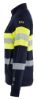 Afbeeldingen van BLÅKLÄDER Sweater Multinorm dames met rits 3472 marineblauw/High Vis geel M