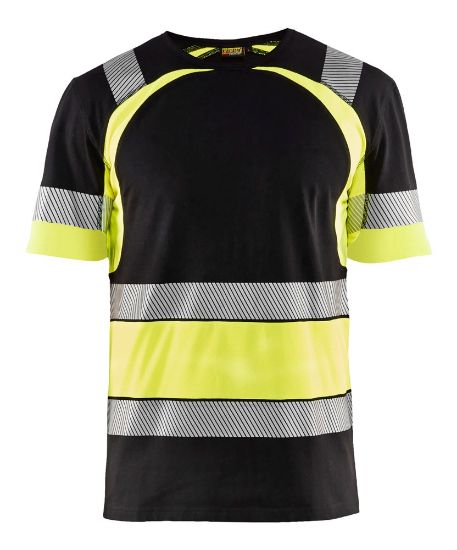 Afbeeldingen van BLÅKLÄDER T-shirt 3421 zwart/High Vis geel M