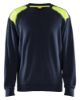 Afbeeldingen van BLÅKLÄDER Sweater bi-colour 3580 donker marineblauw/High Vis geel L