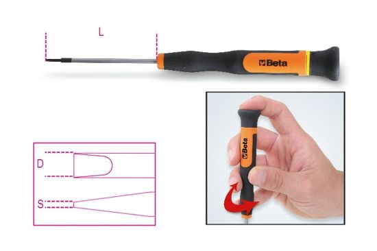 Afbeeldingen van BETA Micro-sleufschroevendraaier 1257LP 2,5