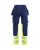Afbeeldingen van BLÅKLÄDER Werkbroek met stretch dames 7030 marineblauw/High Vis geel C40