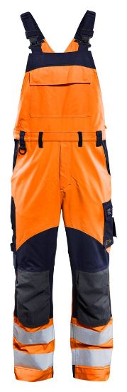 Afbeeldingen van BLÅKLÄDER Bretelbroek Multinorm Inherent 2889 High Vis oranje/marineblauw C52