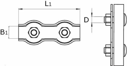 Afbeeldingen van DX Staaldraadklem duplex VZ