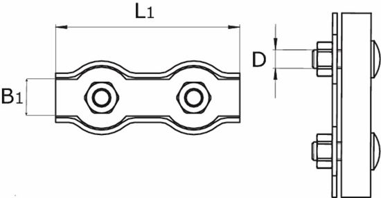 Afbeeldingen van DX Staaldraadklem duplex VZ