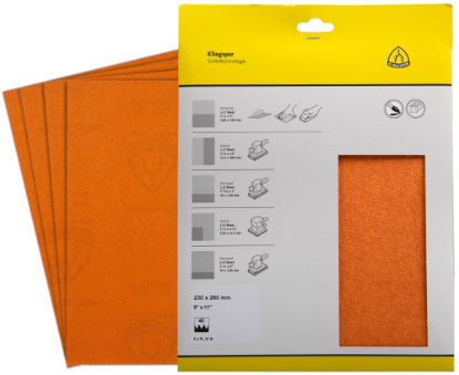 Afbeeldingen van Schuurpapiervel PL31B 230X280MM K120 in DIY verpakking