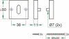 Afbeeldingen van OXLOC Rozet sleutelgat RVS vierkant kunststof onderrozet 50X11MM