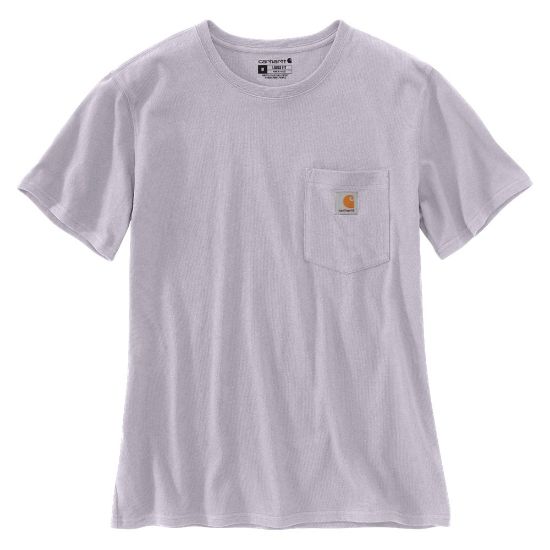 Afbeeldingen van CARHARTT T-shirt workwear met zak dames 103067 lilac haze S