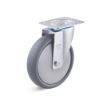 Afbeeldingen van TORWEGGE Zwenkwiel thermoplastic rubber grijs met plaat 80X30MM h=100MM 80kg