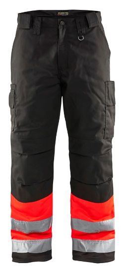 Afbeeldingen van BLÅKLÄDER Winterwerkbroek 1862 High Vis rood/zwart D96