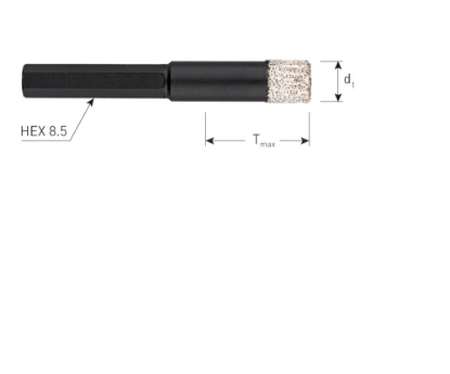 Afbeeldingen van ROTEC Diamanttegelboor PREMIUM zeskant schacht 5MM TMax=35MM