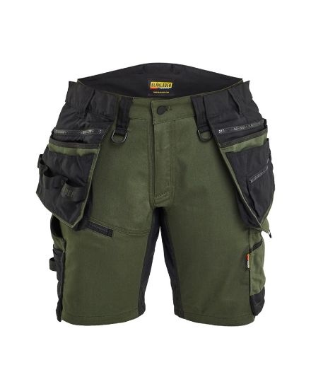 Afbeeldingen van BLÅKLÄDER Short dames met 2-weg stretch 7175 donker herfstgroen/zwart C36