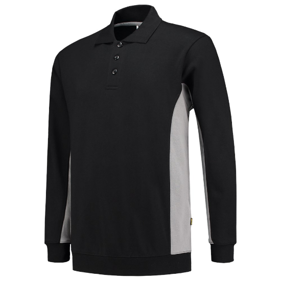 Afbeeldingen van TRICORP Polosweater bi-colour 302003 zwart/grijs S