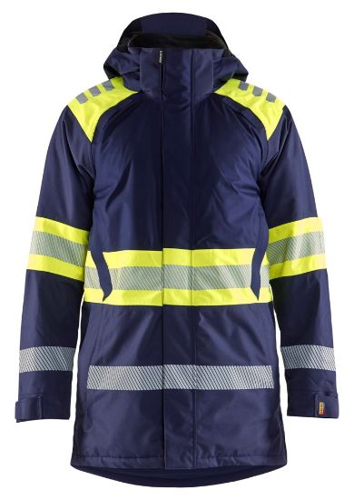 Afbeeldingen van BLÅKLÄDER Winterparka 4485 marineblauw/High Vis geel XS