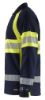 Afbeeldingen van BLÅKLÄDER Polo Multinorm piqué met lange mouwen 3438 marineblauw/High Vis geel S