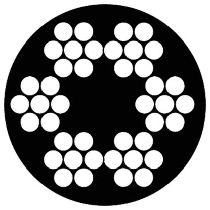 Afbeeldingen van DX Staalkabel 6X7+1TWK PVC transparant ommanteld