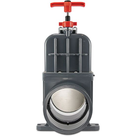 Afbeeldingen van VDL Schuifafsluiter PVC-U grijs 200MM lijmmof 0,5bar