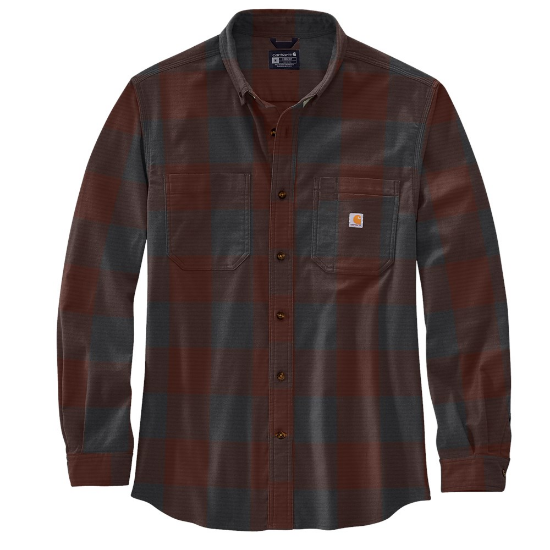 Afbeeldingen van CARHARTT Shirt lange mouwen geruit stretch 105532 mineral red 2XL