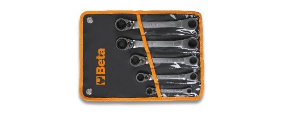 Afbeeldingen van BETA Ringratelsleutelset gebogen 5x 195P/B5