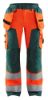 Afbeeldingen van BLÅKLÄDER Werkbroek dames met spijkerzakken 7156 High Vis oranje/groen D24