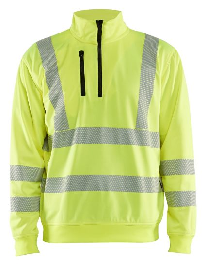 Afbeeldingen van BLÅKLÄDER Sweater met halve rits 3564 High Vis geel L