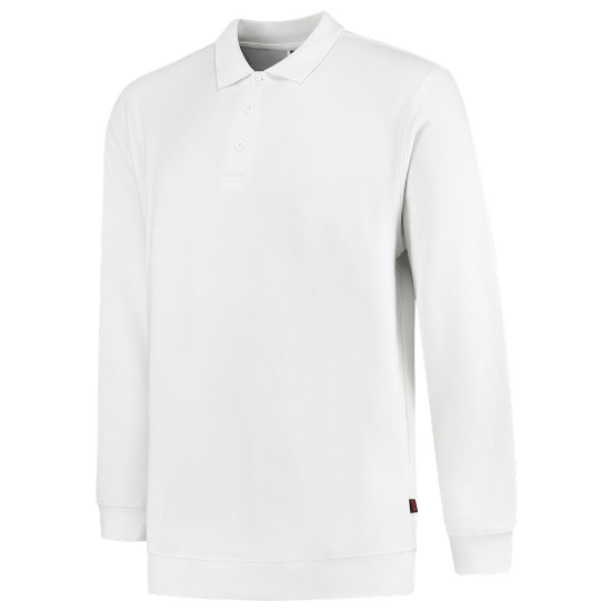Afbeeldingen van TRICORP Polosweater met boord 60°C wasbaar 301016 wit S
