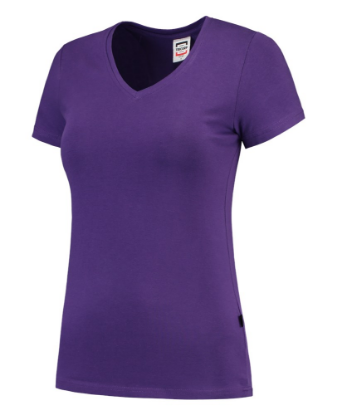 Afbeeldingen van TRICORP T-shirt V-hals Slim-Fit dames 101008 paars M