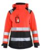 Afbeeldingen van BLÅKLÄDER Shelljack dames 4904 High Vis rood zwart 2XL