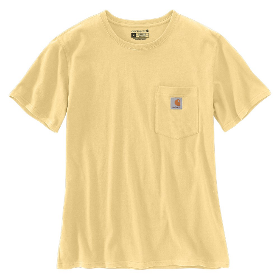 Afbeeldingen van CARHARTT T-shirt workwear met zak dames 103067 PALE SUN XL