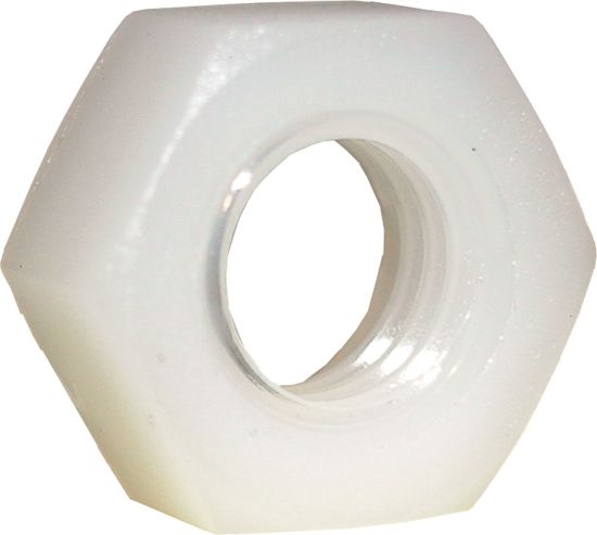 Afbeeldingen van KELFORT Zeskantmoer nylon wit DIN934 PA M5