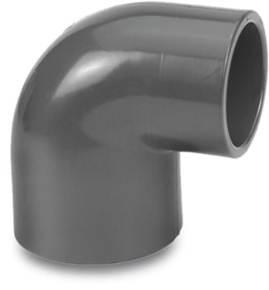 Afbeeldingen van VDL Knie 90° verlopend PVC-U grijs 40X32MM lijmmof 10bar