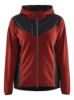 Afbeeldingen van BLÅKLÄDER Gebreid jack dames met softshell 5941 gebrand rood/zwart L
