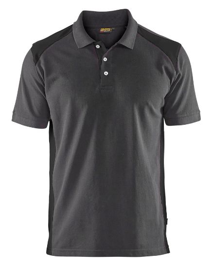 Afbeeldingen van BLÅKLÄDER Poloshirt piqué 3324 medium grijs/zwart M