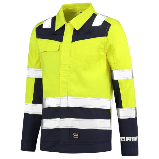 Afbeeldingen van TRICORP Werkjas Multinorm bi-colour 403015 fluor geel/inkt 5XL