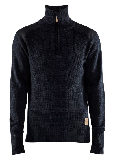 Afbeeldingen van BLÅKLÄDER Sweater wol 4630 donkergrijs/zwart L