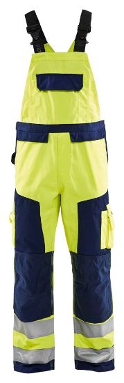 Afbeeldingen van BLÅKLÄDER Bretelbroek 2660 High Vis geel/marineblauw C62
