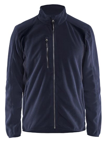 Afbeeldingen van BLÅKLÄDER Fleecejack 4730 donker marineblauw/zwart L