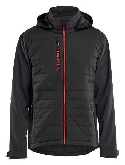 Afbeeldingen van BLÅKLÄDER Hybride jack 4743 zwart/rood XS